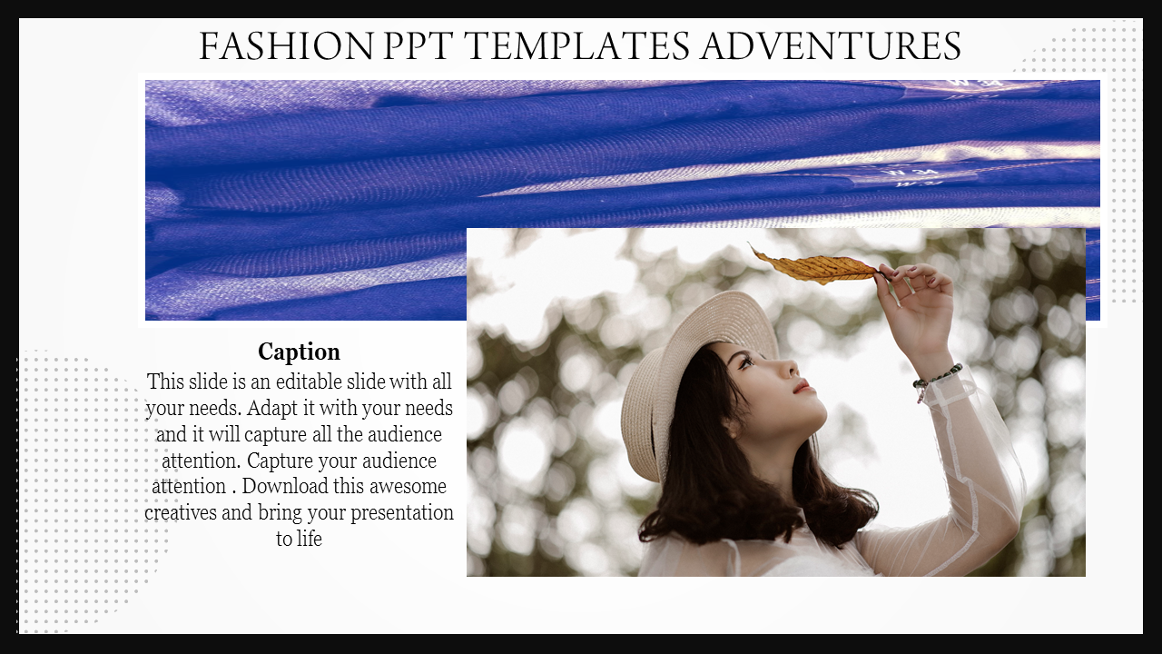Free - Customized Fashion PPT Template Slide Design-One Node